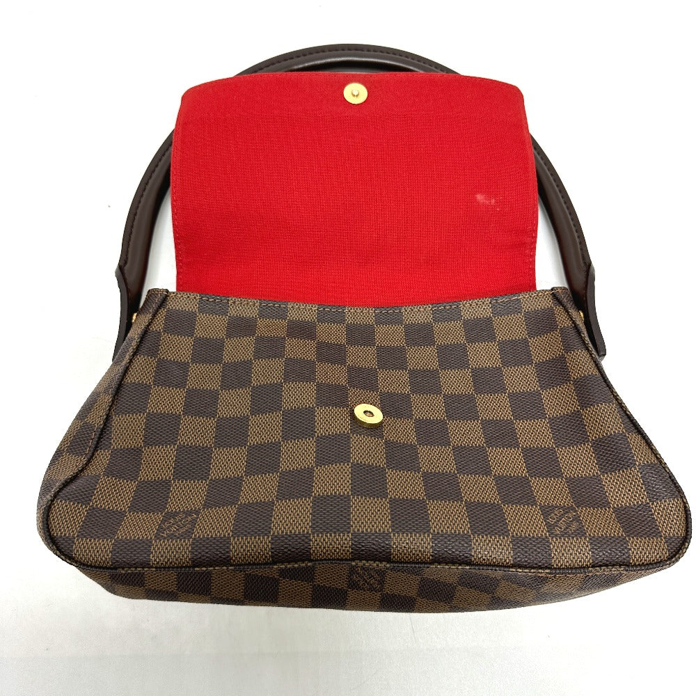 LOUIS VUITTON Tote Bag N51158 Damier canvas Brown Damier Mini Looping Women Used Authentic