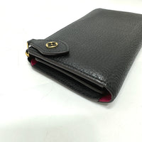 LOUIS VUITTON Long Wallet Purse M63102 Taurillon Clemence Leather black Portefeuille comet Women Used Authentic