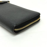 LOUIS VUITTON Long Wallet Purse M63102 Taurillon Clemence Leather black Portefeuille comet Women Used Authentic