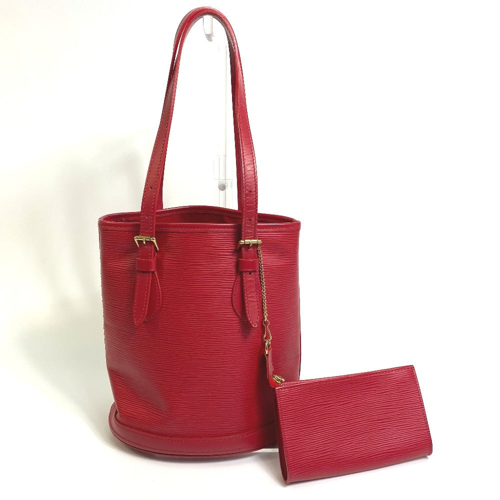 LOUIS VUITTON Shoulder Bag M5899E Epi Leather Red Epi Petit BucketPM Women Used Authentic