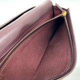 CHANEL Long Wallet Purse Long wallet CC COCO Mark Matrasse lambskin Bordeaux Women Used Authentic