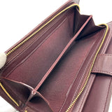 CHANEL Long Wallet Purse Long wallet CC COCO Mark Matrasse lambskin Bordeaux Women Used Authentic