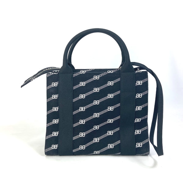 BALENCIAGA Handbag Tote Bag BB Trade S canvas 620884 black Women Used Authentic
