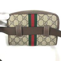 GUCCI Waist bag crossbody bag bag Sherry line OPHIDIA OPHIDIA GG Supreme Canvas 517076 beige Women Used Authentic