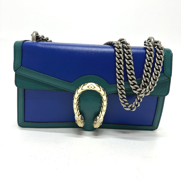 GUCCI Shoulder Bag Chain shoulder By color Duonisos leather 400249 blue Women Used Authentic