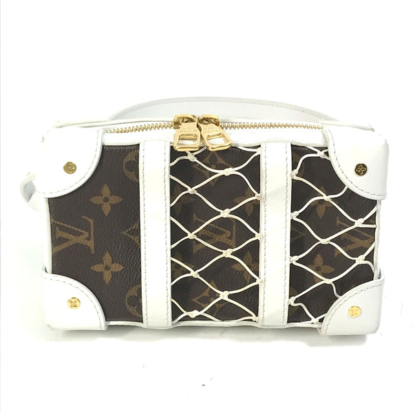 LOUIS VUITTON Shoulder Bag Crossbody bag pochette LV × NBA Soft Trunk Phone Box Leather, Monogram Canvas M80102 white mens Used Authentic