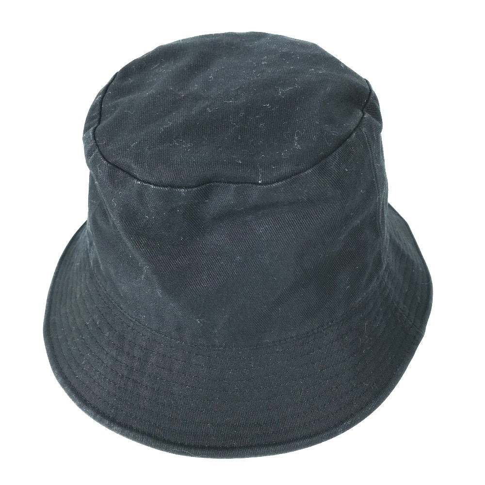 CELINE hat AU5B968P cotton black Hat Hat Bucket Hat Bob Hat logo mens L Used Authentic