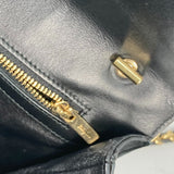 Salvatore Ferragamo Shoulder Bag Vala Ribbon Crossbody bag Chain bag suede black Women Used Authentic