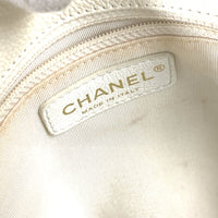 CHANEL Tote Bag Shoulder bag sShoulder Bag Executive Tote Caviar skin White type Women Used Authentic