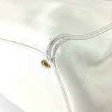 CHANEL Tote Bag Shoulder bag sShoulder Bag Executive Tote Caviar skin White type Women Used Authentic