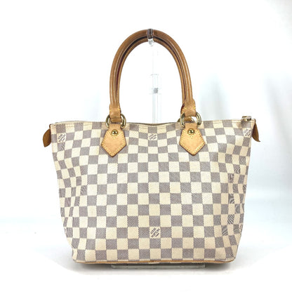 LOUIS VUITTON Tote Bag N51186 Damier Azur Canvas white Damier Azur Saleya PM Women Used Authentic