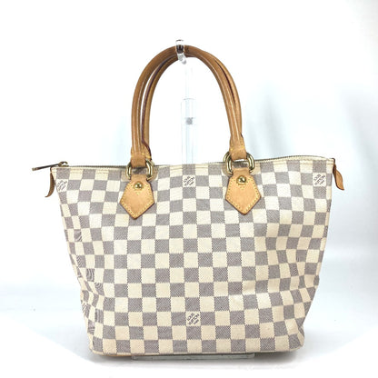 LOUIS VUITTON Tote Bag N51186 Damier Azur Canvas white Damier Azur Saleya PM Women Used Authentic