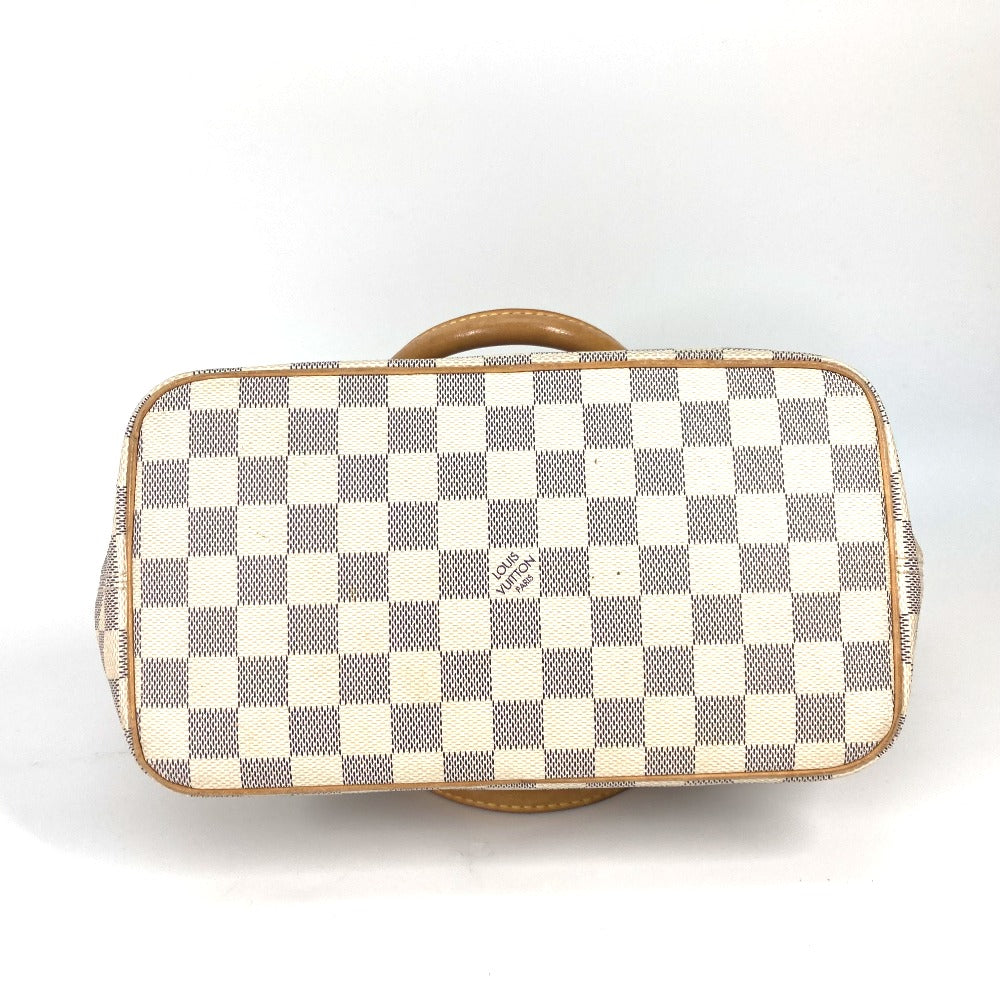 LOUIS VUITTON Tote Bag N51186 Damier Azur Canvas white Damier Azur Saleya PM Women Used Authentic