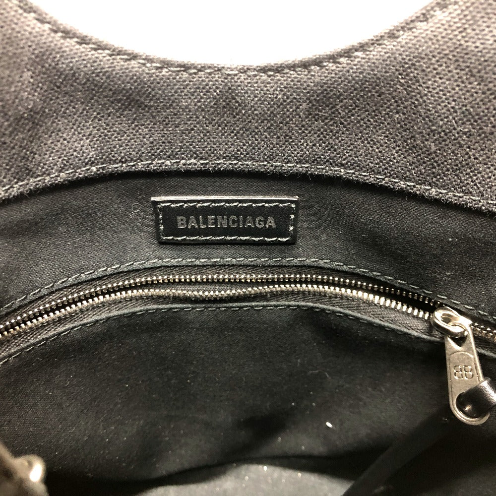 BALENCIAGA Handbag 619979 canvas black Wave XS Women Used Authentic