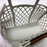 FENDI Handbag Mini Basket Bag Basket small rubber leather 8BH388 white Women Used Authentic