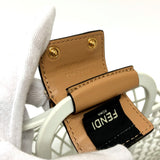 FENDI Handbag Mini Basket Bag Basket small rubber leather 8BH388 white Women Used Authentic