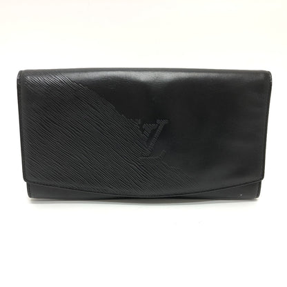 LOUIS VUITTON Clutch bag leather black Epi Aegean Opera Women Used Authentic