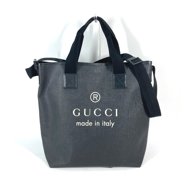 GUCCI Tote Bag Shoulder Bag, Crossbody, Vertical 2WAY logo PVC 231859 gray mens Used Authentic