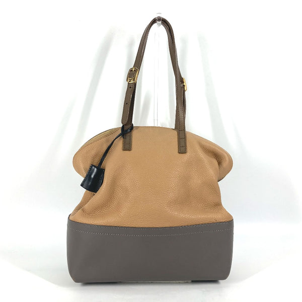 FENDI Shoulder Bag Shoulder bag, bicolor By color Celeria leather 8MN232 beige Women Used Authentic
