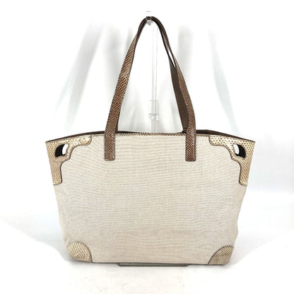 CARTIER Shoulder Bag canvas beige shoulder bag Marcello Women Used Authentic