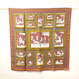 HERMES scarf silk pink Wedgwood WEDGWOOD Women Used Authentic
