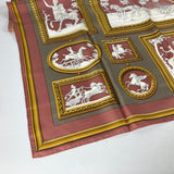HERMES scarf silk pink Wedgwood WEDGWOOD Women Used Authentic