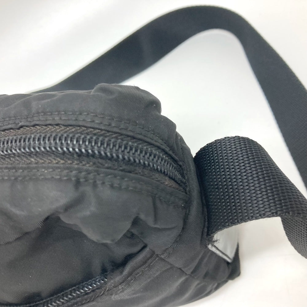 PRADA Shoulder Bag Nylon black Triangle Plate unisex(Unisex) Used Authentic