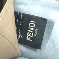 FENDI Long Wallet Purse Zip Around F's F's Long wallet leather 8M0406 Gray Women Used Authentic