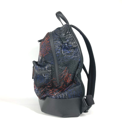 Berluti Backpack Leather / nylon black Multi Scritto Volume Backpack mens Used Authentic