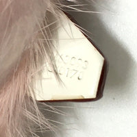 LOUIS VUITTON key ring M63093 fur pink Cat motif bijou sack wild fur Women Used Authentic