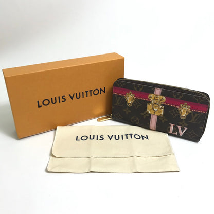 LOUIS VUITTON Long Wallet Purse M62616 Monogram canvas Brown Monogram Summer Trunk Zippy wallet Women Used Authentic