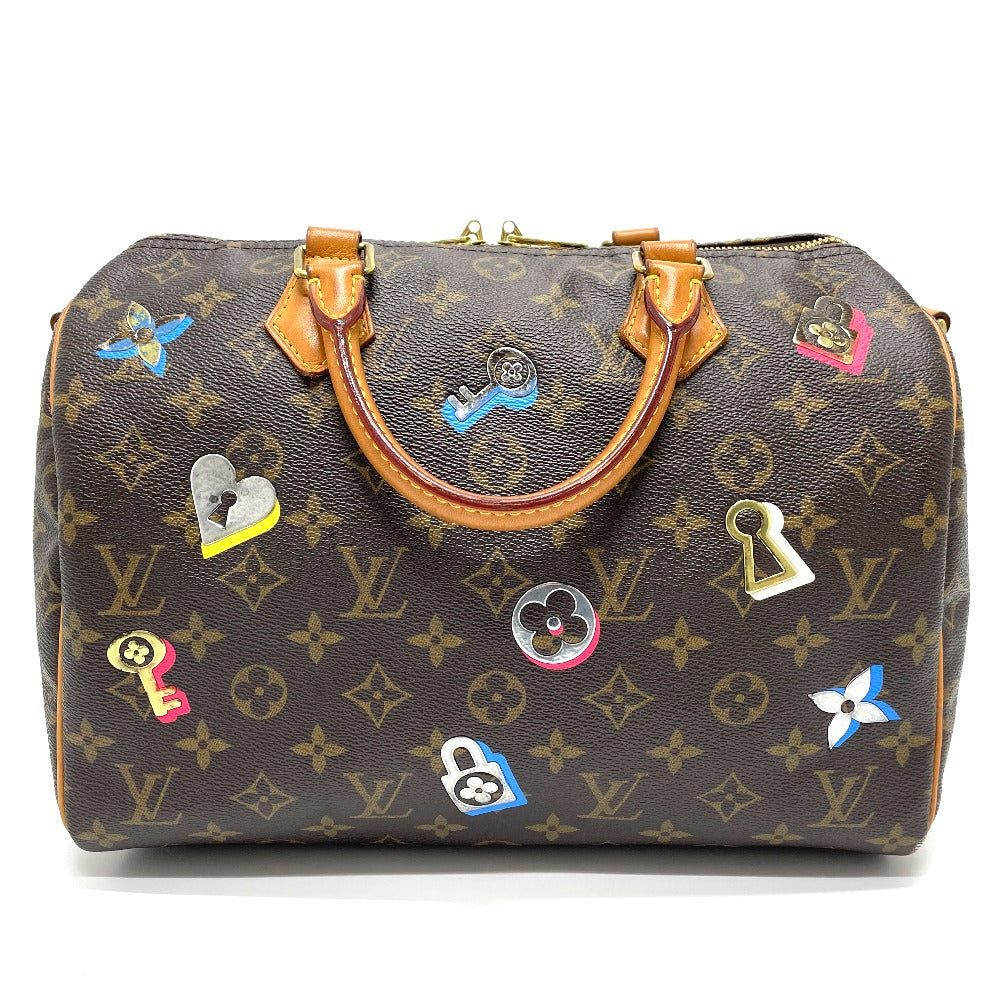 LOUIS VUITTON Handbag M44365 Monogram canvas Brown Monogram Love Block Speedy 30 bandouliere Women Used Authentic