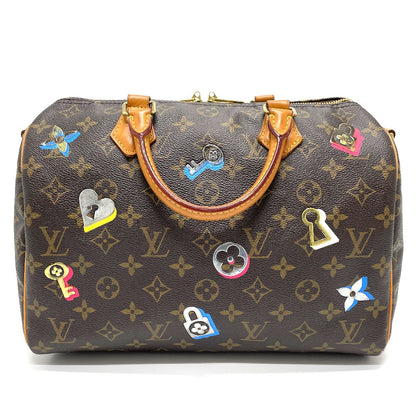 LOUIS VUITTON Handbag M44365 Monogram canvas Brown Monogram Love Block Speedy 30 bandouliere Women Used Authentic