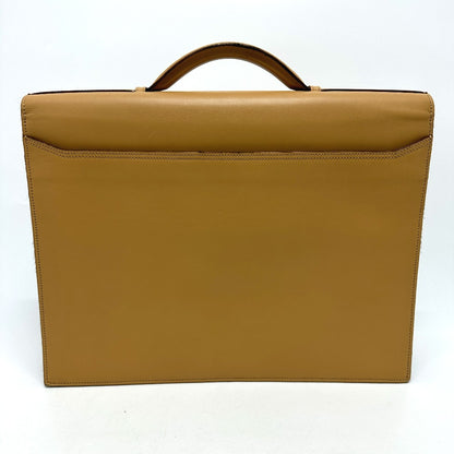 CARTIER Handbag leather beige Business bag mens Used Authentic