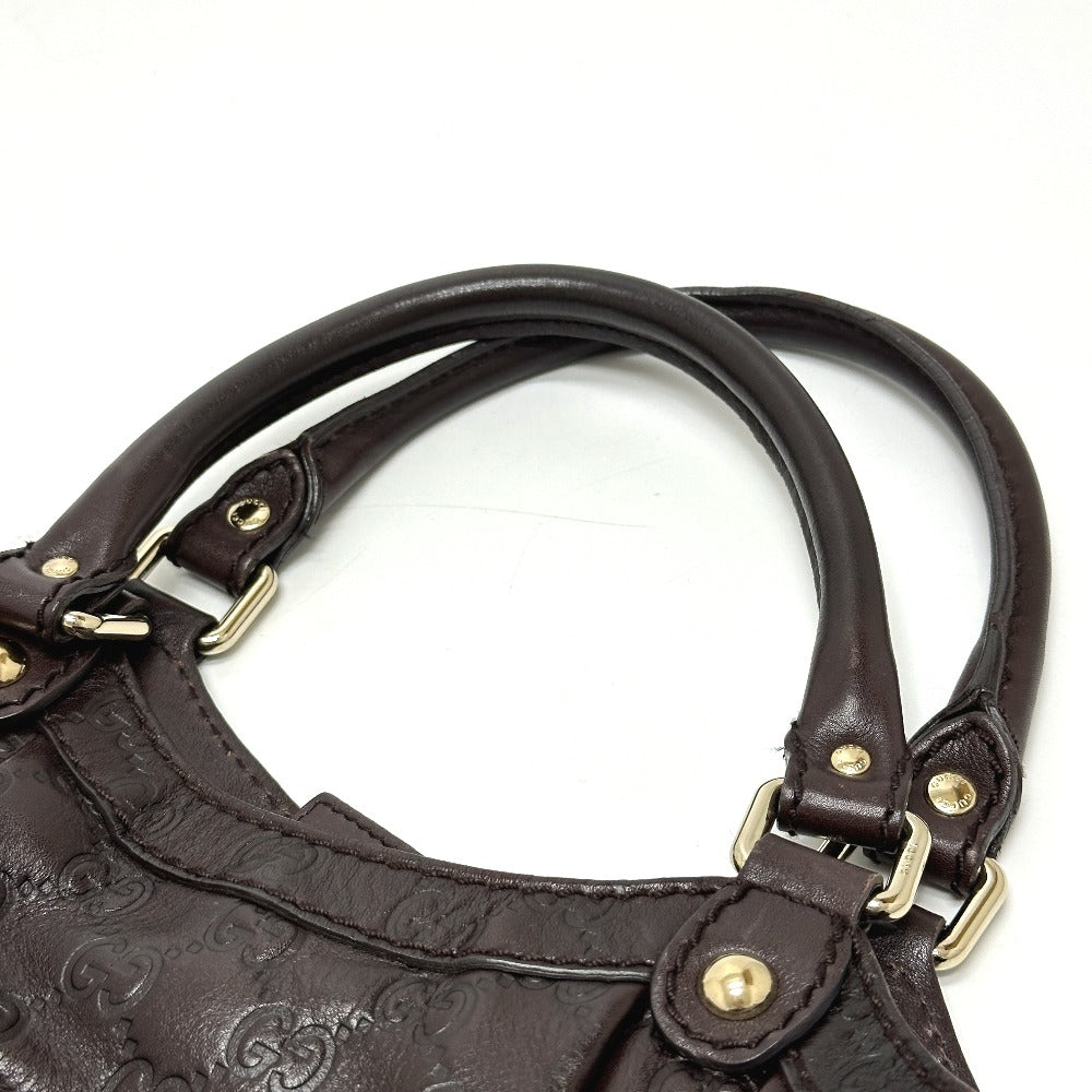 GUCCI Tote Bag 211944 leather Brown GG Sukey Women Used Authentic