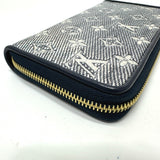 LOUIS VUITTON Long Wallet Purse M82468 Fabric / Monogram Jacquard Navy Monogram jacquard Zippy wallet Women Used Authentic