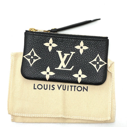 LOUIS VUITTON Coin case M80885 Monogram Ann Platt Leather black Monogram Ann Platt Pochette Cre Women Used Authentic