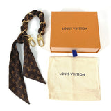 LOUIS VUITTON charm bag accessories key chain Monogram Bag Charm/Chain Fural silk M01354 Brown Women Used Authentic