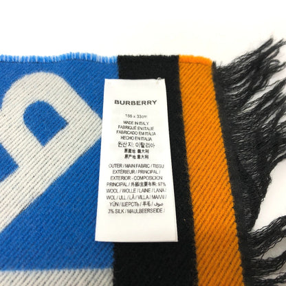 BURBERRY Scarf 8023067 wool Black Grey TB logo