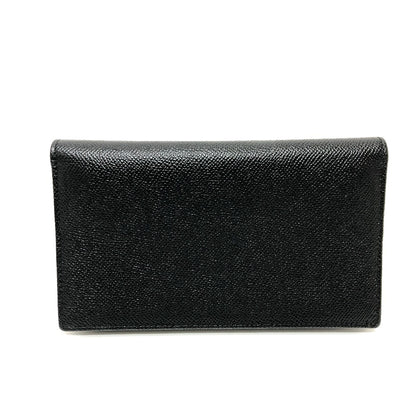 BVLGARI Long Wallet Purse 39328 leather black Bulgari Bulgari mens Used Authentic