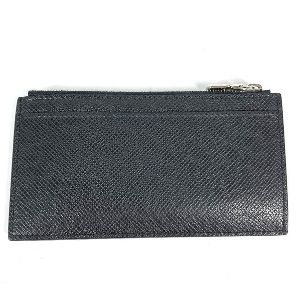 LOUIS VUITTON Coin case Coin Pocket Wallet Fragment Case Taiga Coin card holder Taiga Leather M62914 black mens Used Authentic