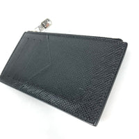 LOUIS VUITTON Coin case Coin Pocket Wallet Fragment Case Taiga Coin card holder Taiga Leather M62914 black mens Used Authentic