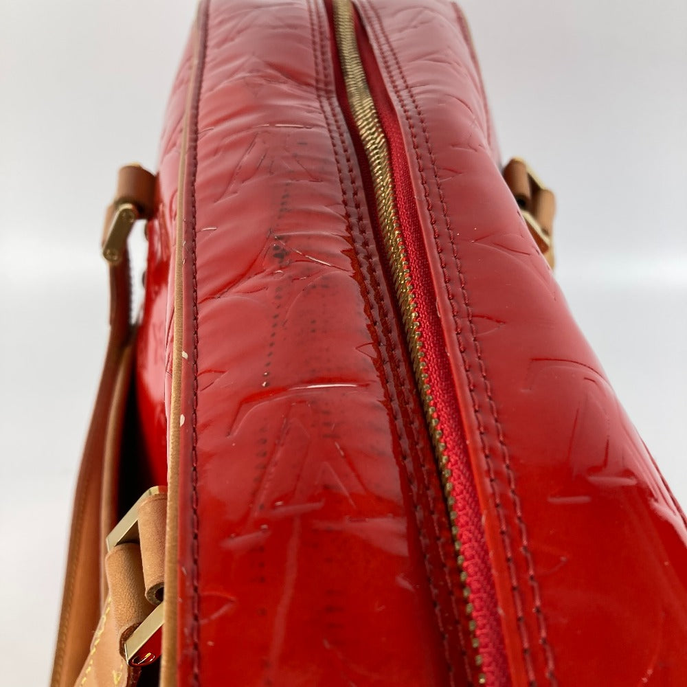 LOUIS VUITTON Shoulder Bag M91080 Monogram Vernis Canvas Red Monogram Vernis Sutton Women Used Authentic