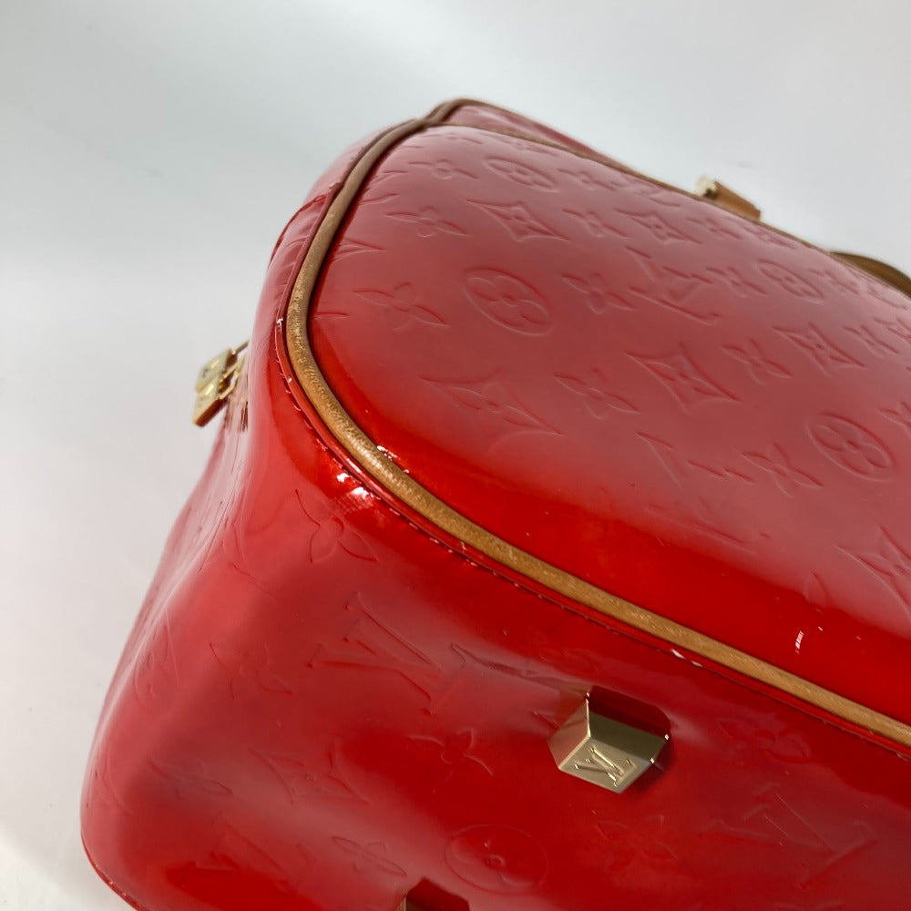 LOUIS VUITTON Shoulder Bag M91080 Monogram Vernis Canvas Red Monogram Vernis Sutton Women Used Authentic