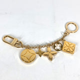 LOUIS VUITTON Bag charm key ring Stone Porto Cle chennes ice flower metal M66783 gold Women Used Authentic