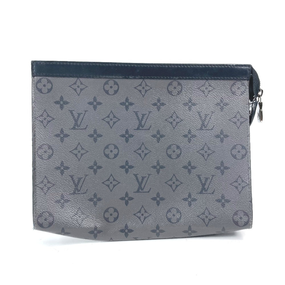 LOUIS VUITTON Clutch bag M69535 Monogram Eclipse Canvas gray Monogram Eclipse Reverse Pochette Voyage mens Used Authentic