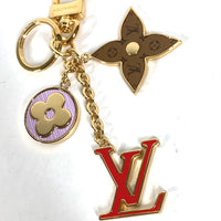 LOUIS VUITTON charm Key ring Key ring Monogram Portocle Spring Street Monogram canvas, metal M00556 gold x red x pink Women Used Authentic