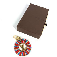 LOUIS VUITTON key ring Bag charm Portocle LV fringe Metal, leather M68463 pink Women Used Authentic