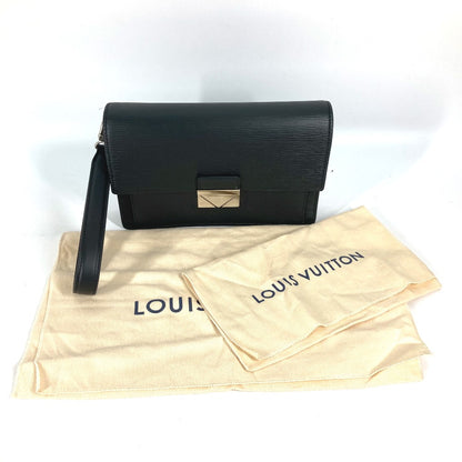 LOUIS VUITTON business bag M42742 Epi Leather black Epi Pochette Thames mens Used Authentic