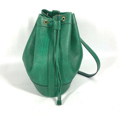 HERMES Shoulder Bag Courchevel green Drawstring Bag Crossbody Market GM Women Used Authentic